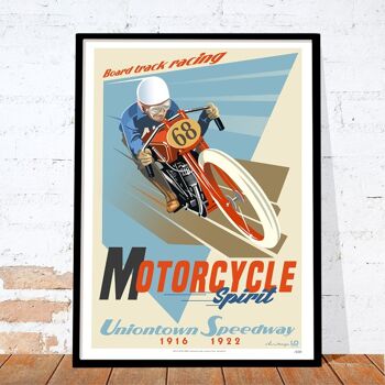 Moto Motorcycle boardtracking - 50x70 3