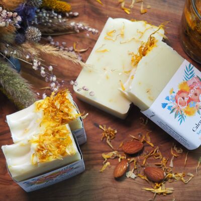 Calendula & almond handmade soap - extra mild