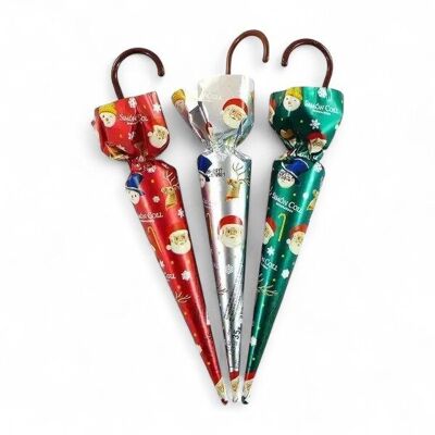 DISPLAY OF 30 CHRISTMAS UMBRELLAS IN CHOCOLATE 35g