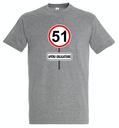 T-SHIRT humoristique 51 apéro obligatoire