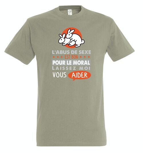 T-SHIRT humoristique L'abus de sexe est bon pour le moral