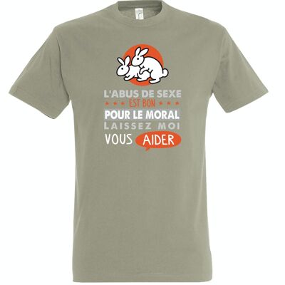 T-SHIRT Umoristica L'abuso sessuale fa bene al morale