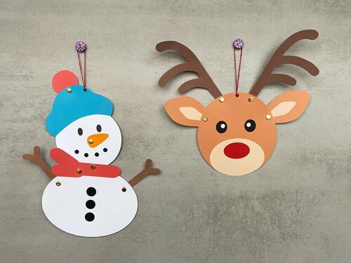 Christmas Craft Reindeer and Snowman