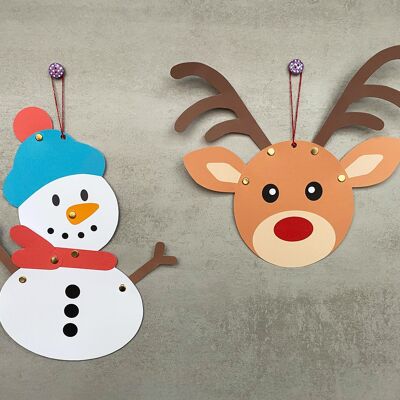 Christmas Craft Reindeer and Snowman