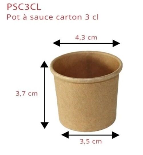3cl sauce pot Kraft recyclé