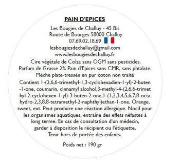 BOUGIE "PAIN D'EPICES" MADE IN NIÈVRE 4