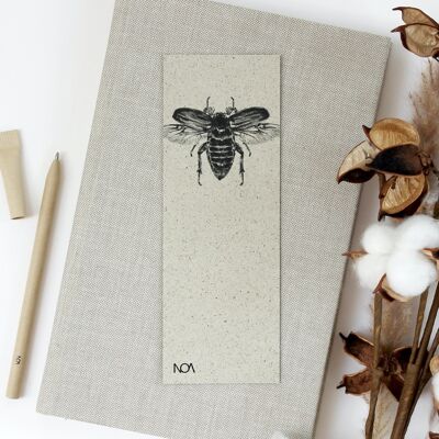 Bookmark made of grass paper, cockchafer