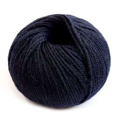 Ball of alpaca wool navy blue