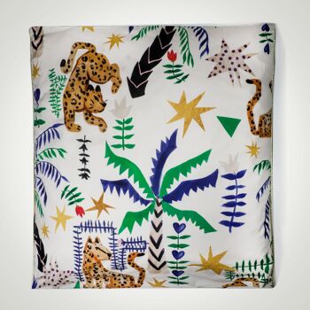 Parure de lit enfant jungle Isadora (Housse couette +Taie Oreiller) 140x200 OEKO-TEX ® 11