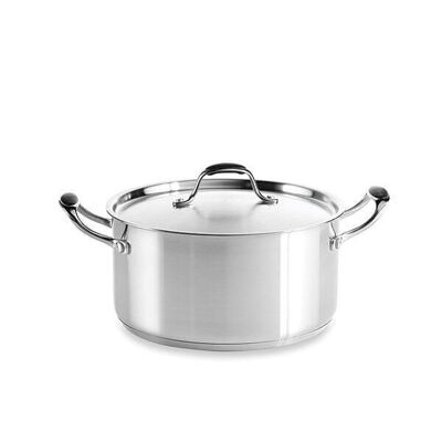 Stainless steel casserole with Excell'inox lid 24 cm 4.5 L Mathon