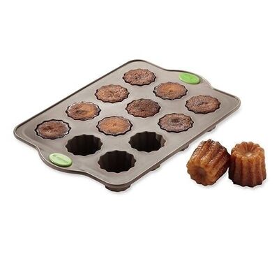 RigiFlex Tray of 12 canelés in silicone with steel structure Mathon