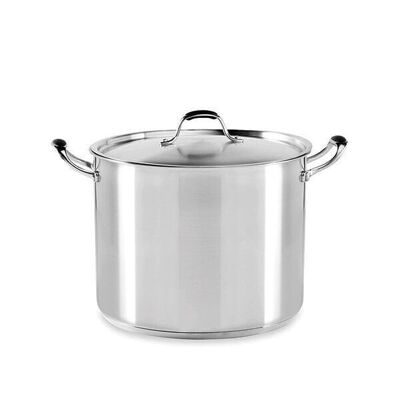 Stainless steel casserole with Excell'inox lid 28 cm 12 L Mathon