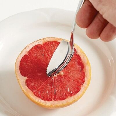 Set of 2 stainless steel grapefruit spoons Mathon