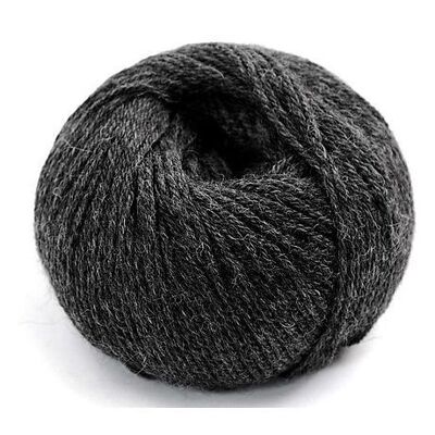Ball of wool alpaca Charcoal gray