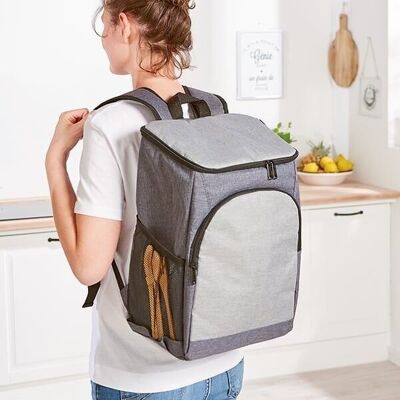 20 L insulated cooler backpack gray Mathon