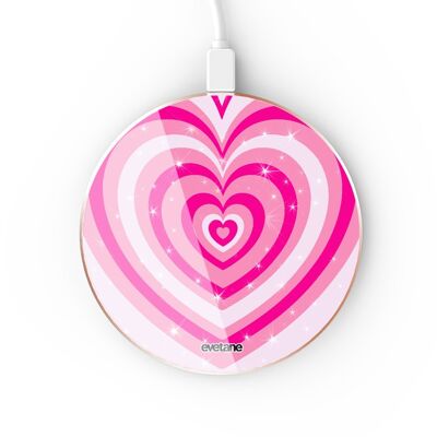 Induction charger gold contour - Pink Psychedelic Heart