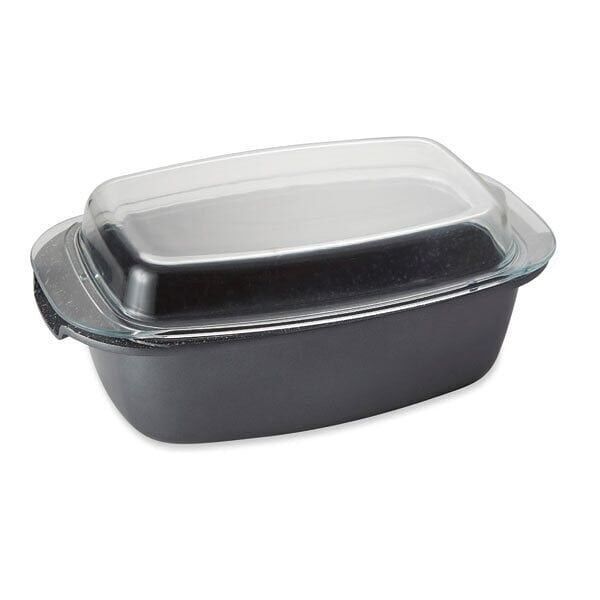 Cocotte rettangolare e coperchio Duro come la pietra 32 cm Mathon