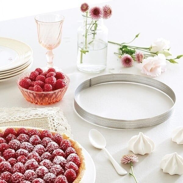 Anello per crostata tondo forato in acciaio inossidabile 20 cm Mathon