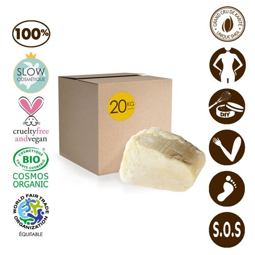 Beurre de karité brut Karethic - frais, biologique et équitable - 20 kg