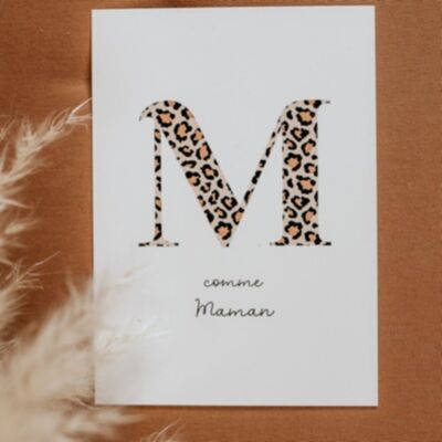 Card A6 Leopard M like Mom