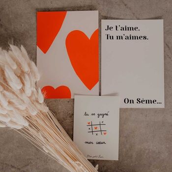 Mini affiche A5 Big Love Rouge/Nude 5