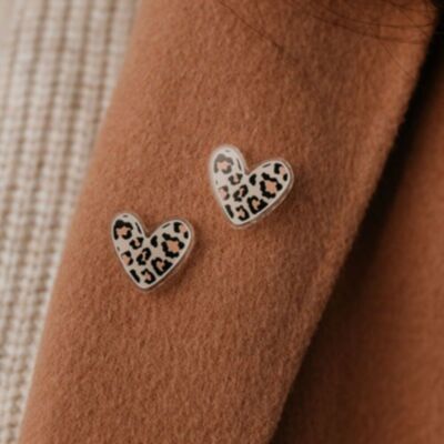 Leopard Heart Pins