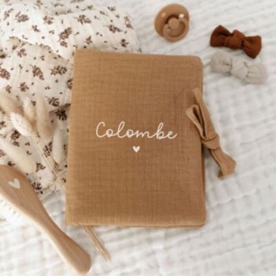 Tendresse gauze hair clip holder Camel