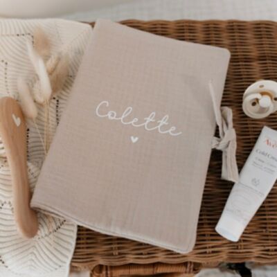 Funda cartilla sanitaria gasa beige Tendresse