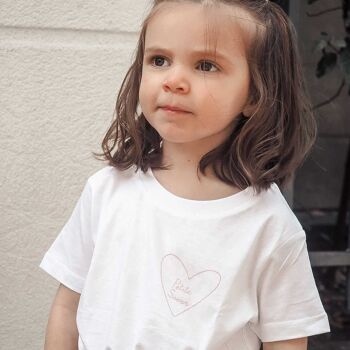 Tee-shirt blanc Enfant ou Bébé "Mon Coeur" 4