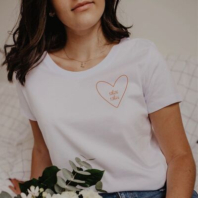 Camiseta blanca de mujer "Mi Corazón"