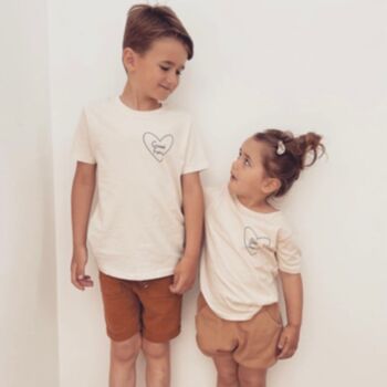 Tee-shirt Enfant Mon Coeur Beige 1