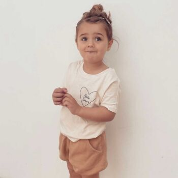 Tee-shirt Enfant Mon Coeur Beige 2