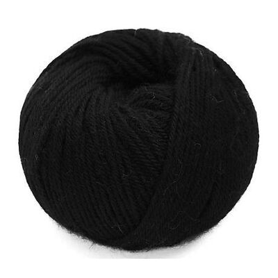 Ovillo de lana de alpaca negro