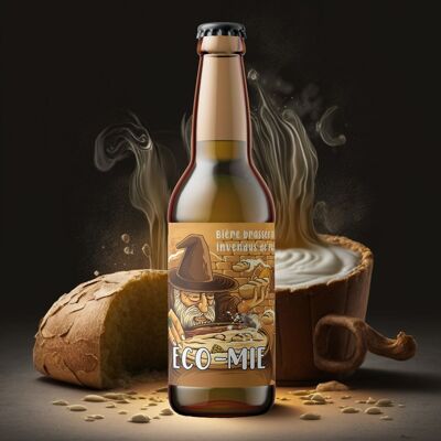 Blonde beer with organic bread 🍞 eco-friendly