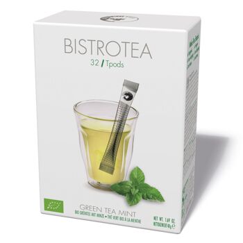 Boite de 32 sticks de thé vert menthe Bio 1