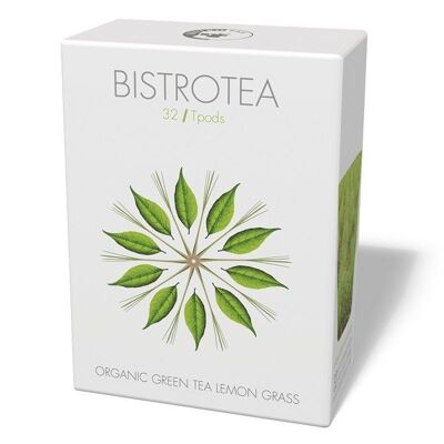 Box of 32 organic lemongrass green tea sticks