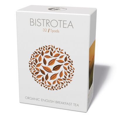 Box of 32 organic English Breakfast black tea sticks