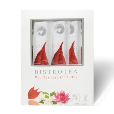 Box of 32 organic jasmine-lotus red tea sticks