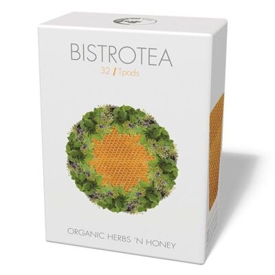Caja de 32 varillas de infusión de hierbas orgánicas y miel