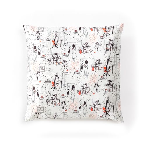 100% Silk Ragazza Print Pillow Case