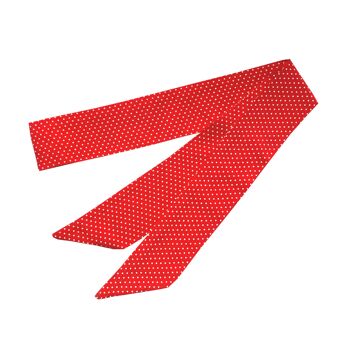 Foulard rouge imprimé pois 6