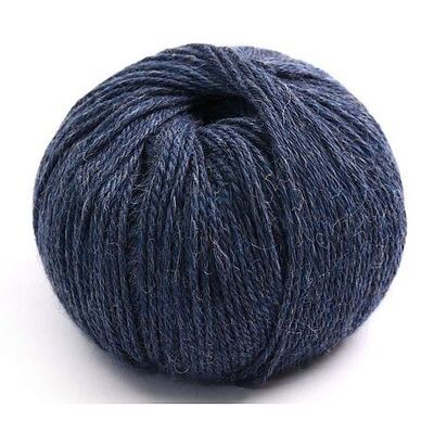 Ball of wool alpaca blue jeans