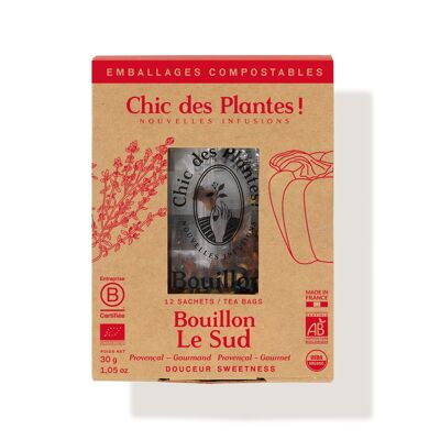 BOUILLON LE SUD (BOÎTE 12 SACHETS) - POIVRON ROUGE, TOMATE