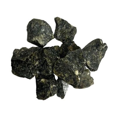 Kleiner Rohkristall im Rohschliff, 2–4 cm, Labradorit