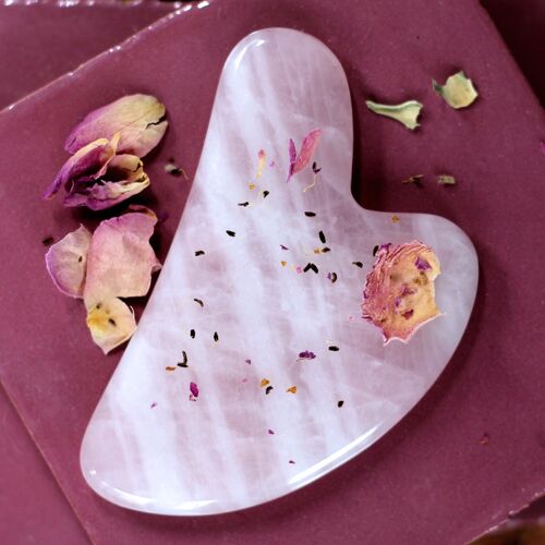 GUA SHA ROSE QUARTZ NATURAL STONE