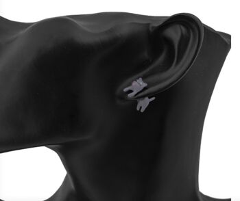 Boucles d'oreilles Fashion Two-Wear Animal Boucles d'oreilles en émail peintes à la main avec aiguille en argent 925 3