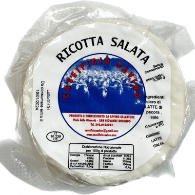 Fromage frais - Ricotta salée du Gargano - lait de brebis (340g)