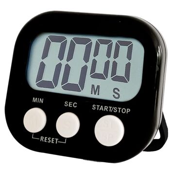 Horloge minuterie de cuisine magnétique, affichage numérique lumineux 7