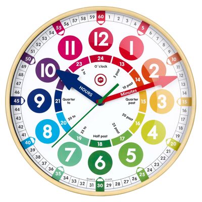 Grande orologio da parete da 12 pollici per l'apprendimento dei bambini