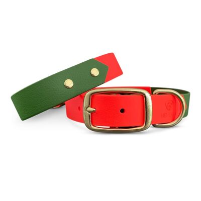 Collar para perros Outdoor SPORT - Impermeable - Naranja Neón/Verde